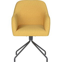 Eetkamerstoel Otis Oker Spider Swivel - Giga Meubel