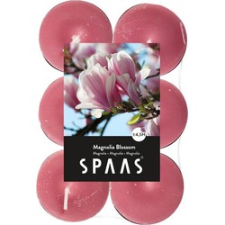 Spaas waxinelichtjes - 12x - Magnolia Blossom - 4,5 branduren - geurkaarsen