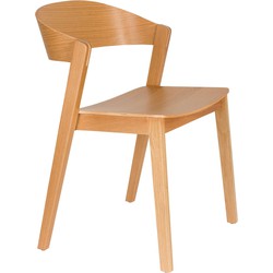 Housecraft Living Wooz Eetkamerstoelen Eikenhout Bruin - Set van 2