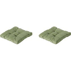 Madison -  Florance Zitkussen Basic green - Ca. 73x73 cm - Set van 2