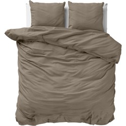 Dreamhouse Dekbedovertrek Mousseline Taupe-1-persoons (140 x 200/220 cm)