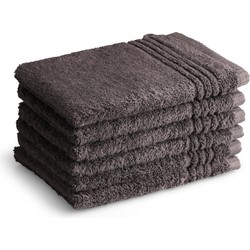 PHLOX Washandjes Set 16x21 cm - 6 stuks - 600 g/m2 Zacht Katoen - Supreme Collectie - Antraciet