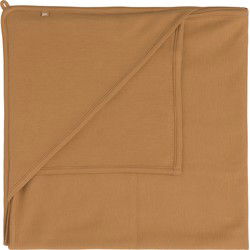 Baby's Only Gebreide wikkeldeken - Omslagdoek baby Pure - Caramel - 75x75 cm - 100% ecologisch katoen