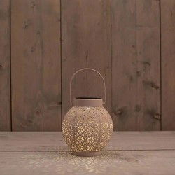 Solar lantaarn metaal 16x14. cm zand
