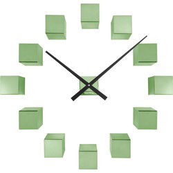 Karlsson - Wandklok DIY Cubic Metallic - Metallic green- Ø40cm
