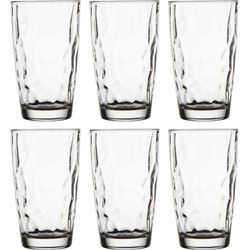 Bormioli Rocco Drinkglazen Diamond - 12x stuks - glas - 470 ml - Drinkglazen