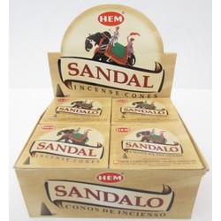 HEM Wierook Kegeltjes - Sandelhout - 20x kegels - ontspannend - Wierookstokjes