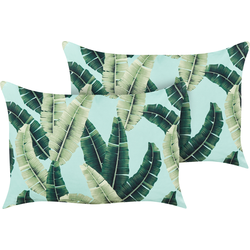 BOISSANO - Tuinkussen set van 2 - Lichtgroen - 40 x 60 cm - Polyester