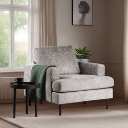 Fauteuil Faya beige stof