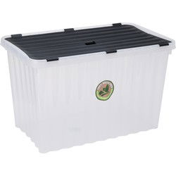 Storage Solutions Opslagbak-opbergdoos - deksel - kunststof - 76L - Opbergbox