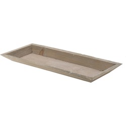 Houten naturel wash kaarsenplateau onderzet bord/kaarsonderzetter 39 x 15 cm - Kaarsenplateaus