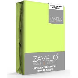 Zavelo® Jersey Hoeslaken Lime-Lits-jumeaux (190x220 cm)