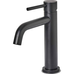 SALINAS - Enkele wastafelkraan - Zwart - 18 cm - Messing
