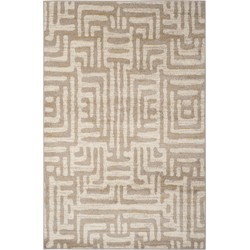 Safavieh Modern Abstract Indoor Woven Area Rug, Amsterdam Collection, AMS106, in Ivory & Mauve, 122 X 183 cm