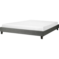 Beliani ROANNE - Tweepersoonsbed-Grijs-Polyester