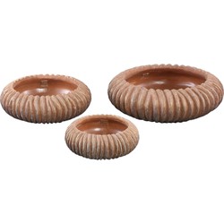PTMD Bloempot Revil - 45x45x14 cm - Cement - Koper