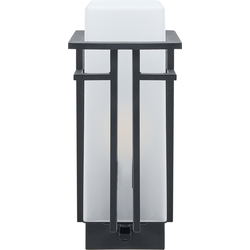 Beliani COWIE - Outdoor wandlamp-Zwart-Glas