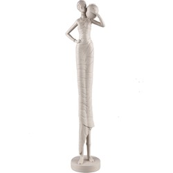 PTMD Rafah Clay Poly Woman Statue Holding Pot Shoulder