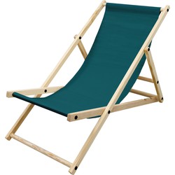 ECD Germany opvouwbare houten ligstoel, 3 ligstanden, tot 120 kg, donkergroen, ligstoel tuin ligstoel relax ligstoel