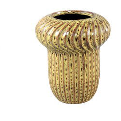 PTMD Bloempot Sindi - 18x18x22 cm - Keramiek - Geel