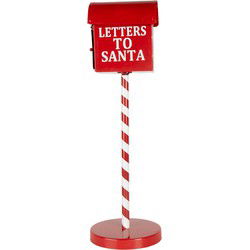 Clayre & Eef Kerstdecoratie Brievenbus Rood Metaal