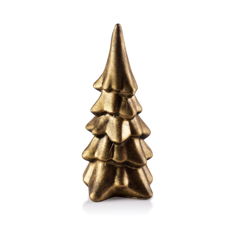 Goudkleurige keramische Kerstboom – H21 cm - 