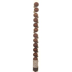 14x stuks kleine kunststof kerstballen kaneel bruin 3 cm - Kerstbal