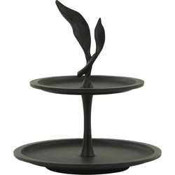 Light & Living - Etagere FOGLIA - Ø30x36cm - Zwart