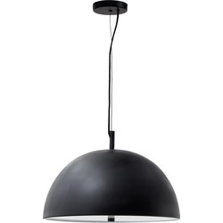 Kave Home - Plafondlamp Catlar van zwart geverfd metaal Ø 40 cm