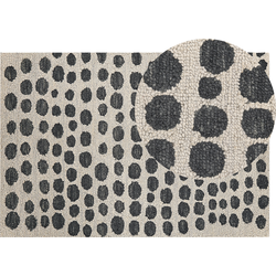 HAVRAN  - Vloerkleed - Lichtbeige - 140 x 200 cm - Wol
