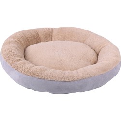 Dogi Hondenmand/hondenkussen - grijs/beige - dia 54 cm - Huisdieren slaap kussen - Dierenmanden