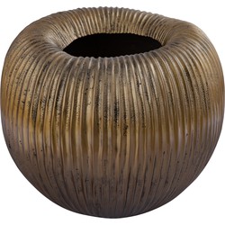 PTMD Russel Gold alu round pot low ribbed wide