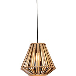 Hanglamp Merapi - Bamboe/Zwart - 30x30x30cm