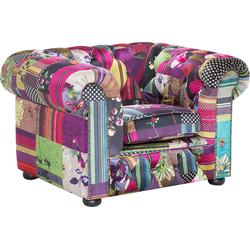 CHESTERFIELD - Chesterfield fauteuil - Fuchsiapaars - Polyester