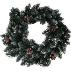 Krans 60 cm 150 tips groen kerstversiering