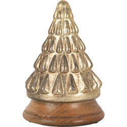Clayre & Eef Kerstdecoratie Kerstboom Goudkleurig Glas