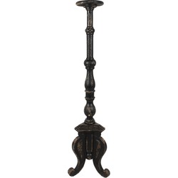 Clayre & Eef Kandelaar  163 cm Zwart Hout Kaarsenstandaard