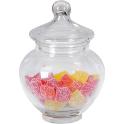 Excellent Houseware Snoeppot/voorraadpot Sweets - 2200 ml - glas - luchtdichte deksel - D14 x H19 cm - Voorraadpot