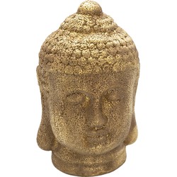 Clayre & Eef Beeld Boeddha 23 cm Goudkleurig Keramiek Rond Decoratie beeld