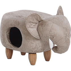 JUMBO - Hocker - Lichtgrijs - Kunstleer