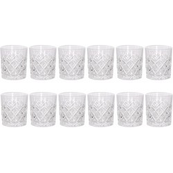 Set van 12 luxe drinkglazen/whiskeyglazen 200 ml - Drinkglazen