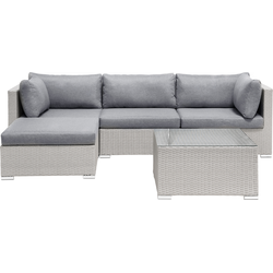 Beliani SANO II - Loungeset-Grijs-PE rotan