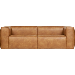 Woood Bean 3,5-Zitsbank - Eco-leder - Cognac - 73x246x96