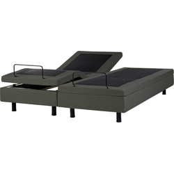 Beliani DUKE II - Tweepersoonsbed-Grijs-Polyester