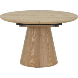 Eettafel Sivan Naturel Rond Uitschuifbaar 120-160cm - Giga Meubel