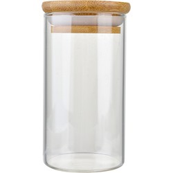 Clayre & Eef Voorraadpot Ø 5x11 cm Transparant Glas