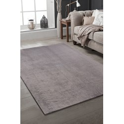 Tapijtenloods Samba Soft Fluffy Vloerkleed Laagpolig Grijs- 80x200 CM