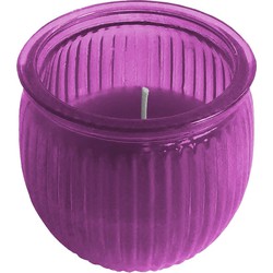 Citronella kaars - 7,5 cm - paars - buiten - geurkaarsen