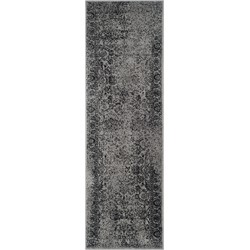 Safavieh Distressed Vintage Indoor Woven Area Rug, Adirondack Collection, ADR109, in Grijs & Zwart, 76 X 244 cm