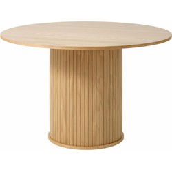 Eettafel Ø120cm Eikenhout - Naturel - Tafel Nola